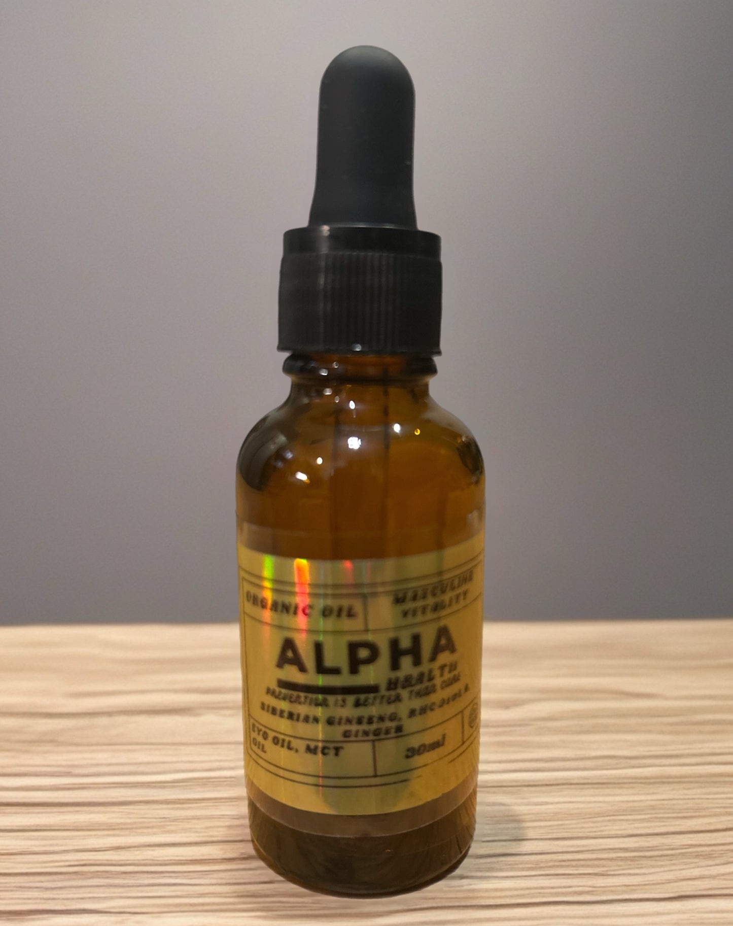 Masculine Vitality Oil – Ginseng, Rhodiola & Ginger Energy Support