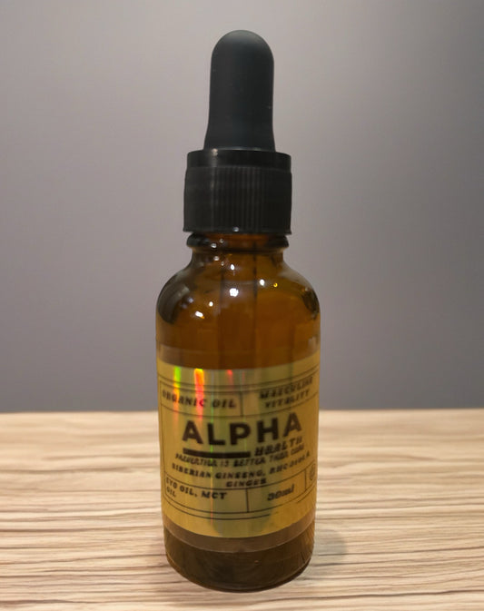 Masculine Vitality Oil – Ginseng, Rhodiola & Ginger Energy Support